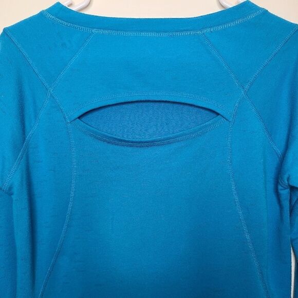 Jockey Blue Long Sleeve Workout Top Women's Small - Picture 3 of 4